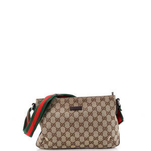 Gucci Web Strap Messenger Bag Gg Canvas #250945G81B
